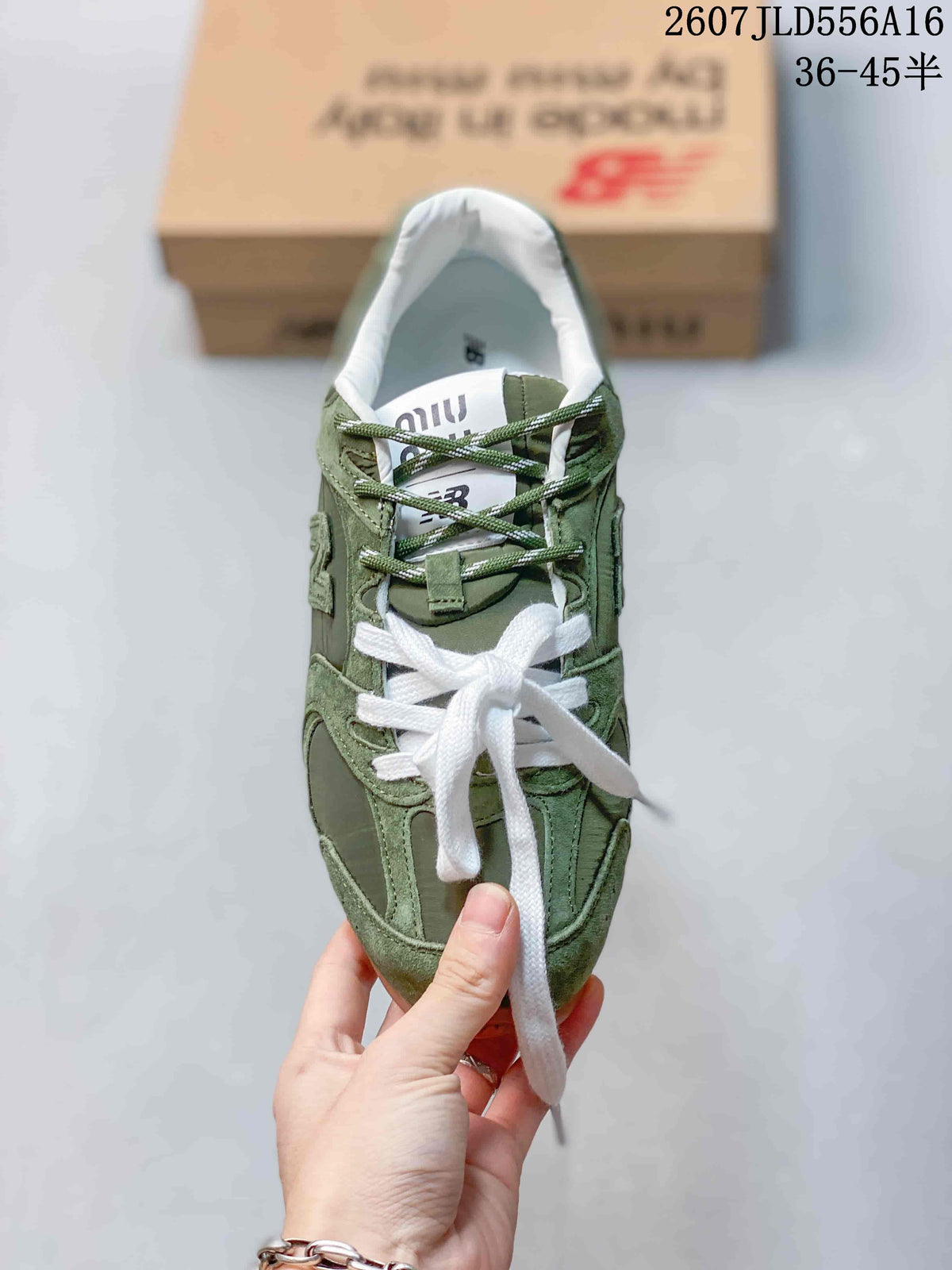 Miu Miu x New Balance 530 SL Sneakers in Green 2607JLD556A16 - product image from the listing.