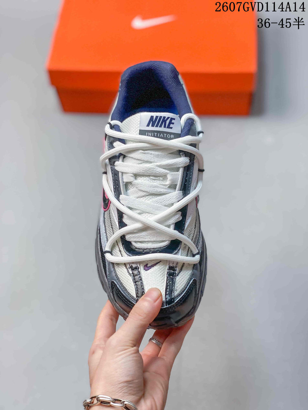 Nike Initiator RNR Sneakers in Gray White Black 2607GVD114A14 - product image from the listing.