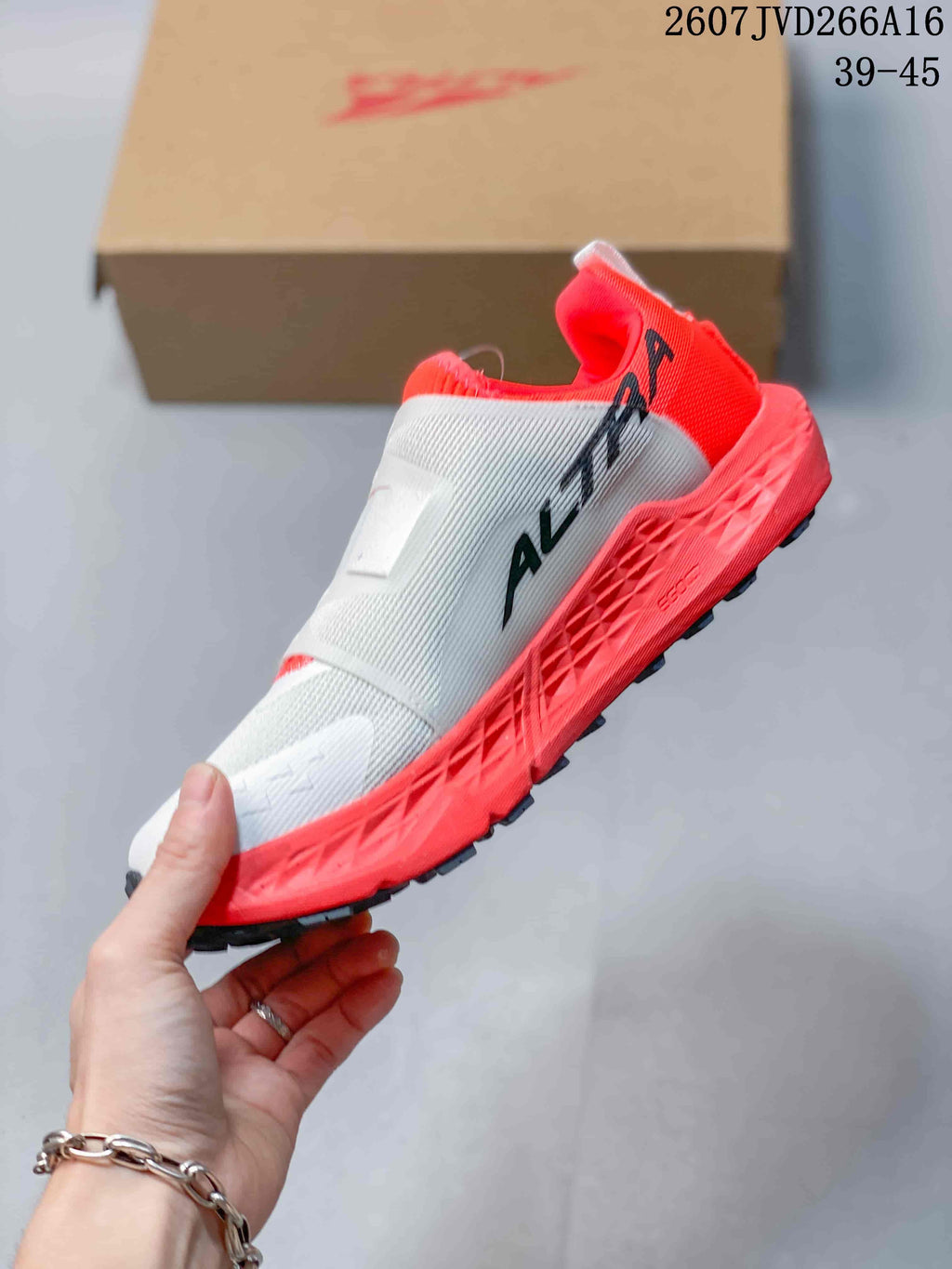 Altra Timp 5 Boa Trail Running Shoes in White Red - product image from the listing.
