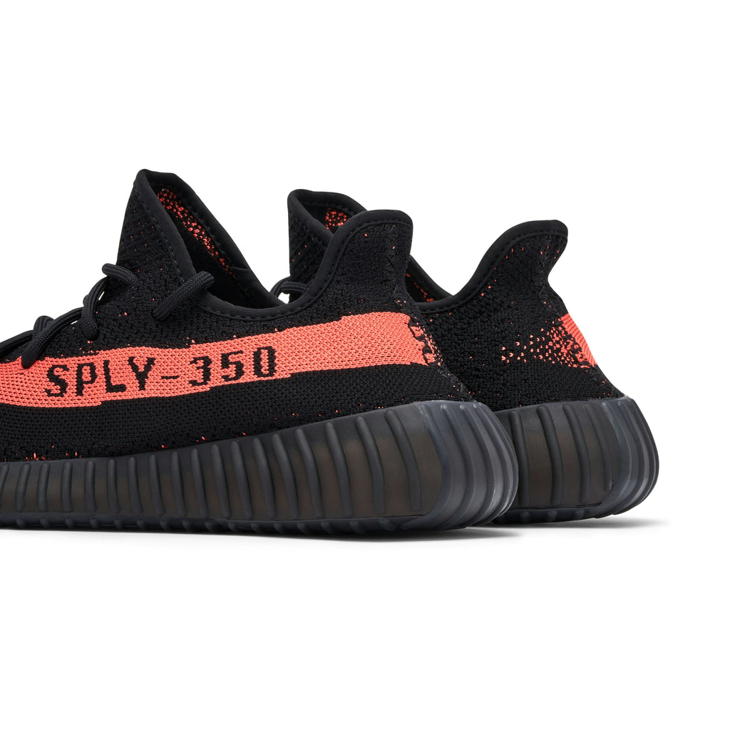 YEEZY BOOST 350 V2 in RED - product photo shown in the listing for this item.