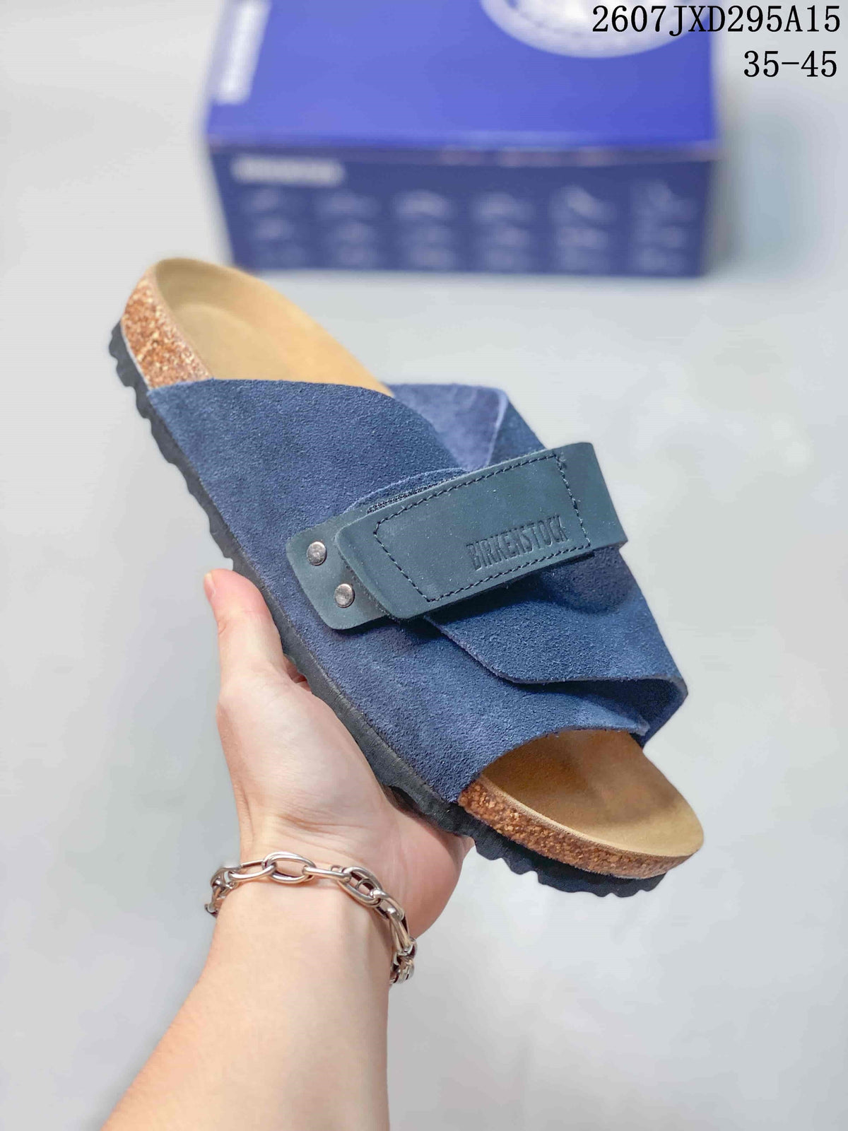 Birkenstock Boston Suede Sandals in Blue 2607JXD295A15 - product image from the listing.