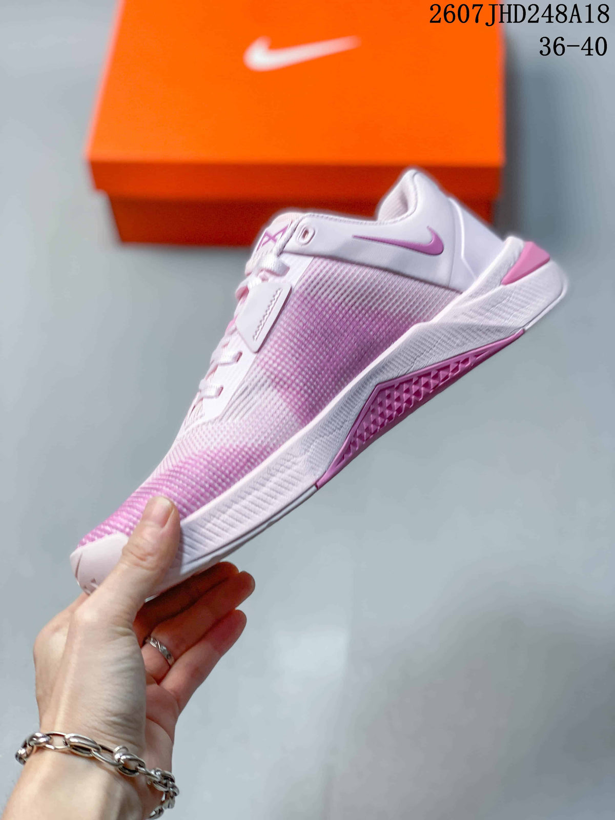 Nike Metcon 10 Pink White Mesh Training Trainers - product image from the listing.