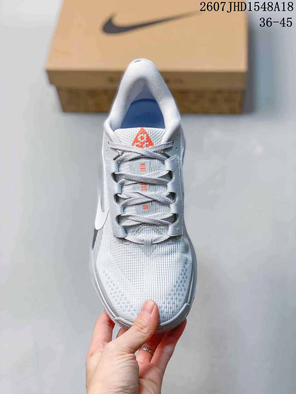Nike ReactX Pegasus ACG Trail 6 Sneakers in White Gray - product image from the listing.