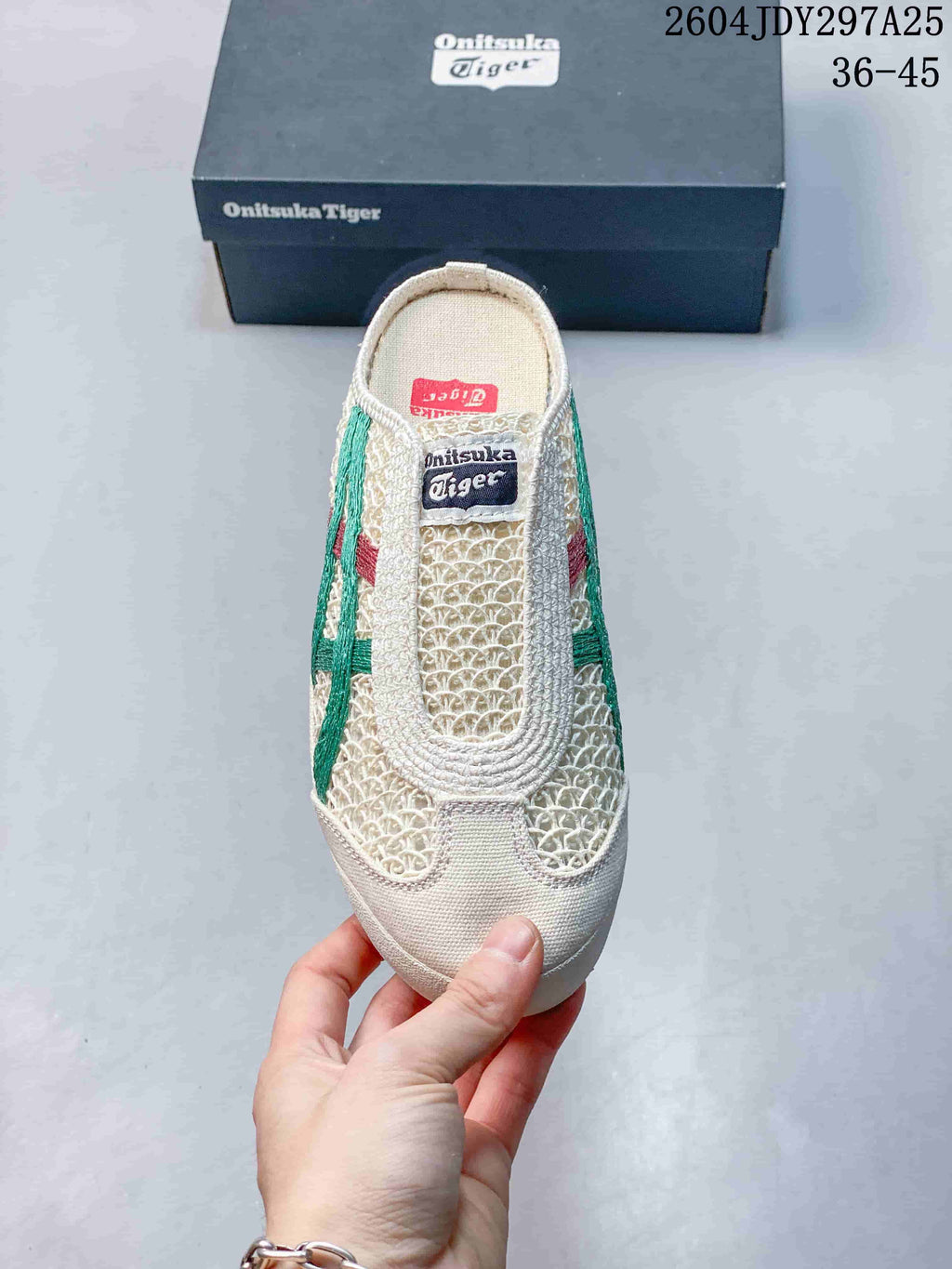 Onitsuka Tiger Mexico 66 Sabot in Cream Green Red 2604JDY297A25 - product image from the listing.