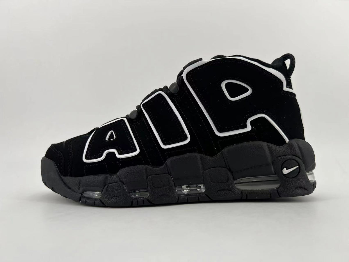 Nike Air More Uptempo Sneakers in Black and White 414962-002 - product image from the listing.