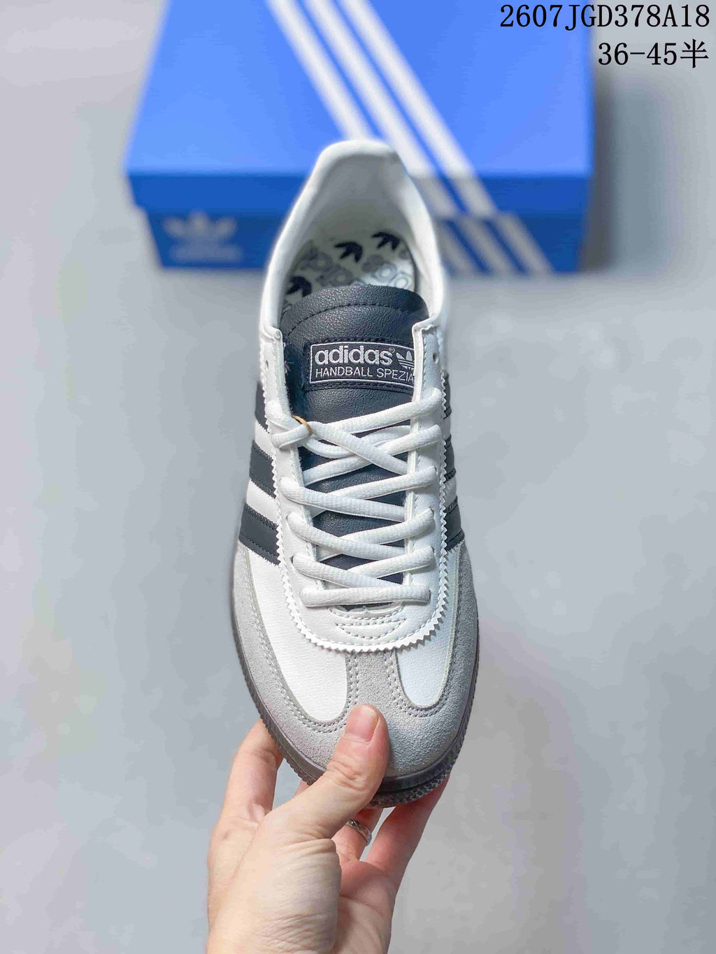 Adidas Originals JH5469 Custom Low-Top Sneakers in White Black - product image from the listing.
