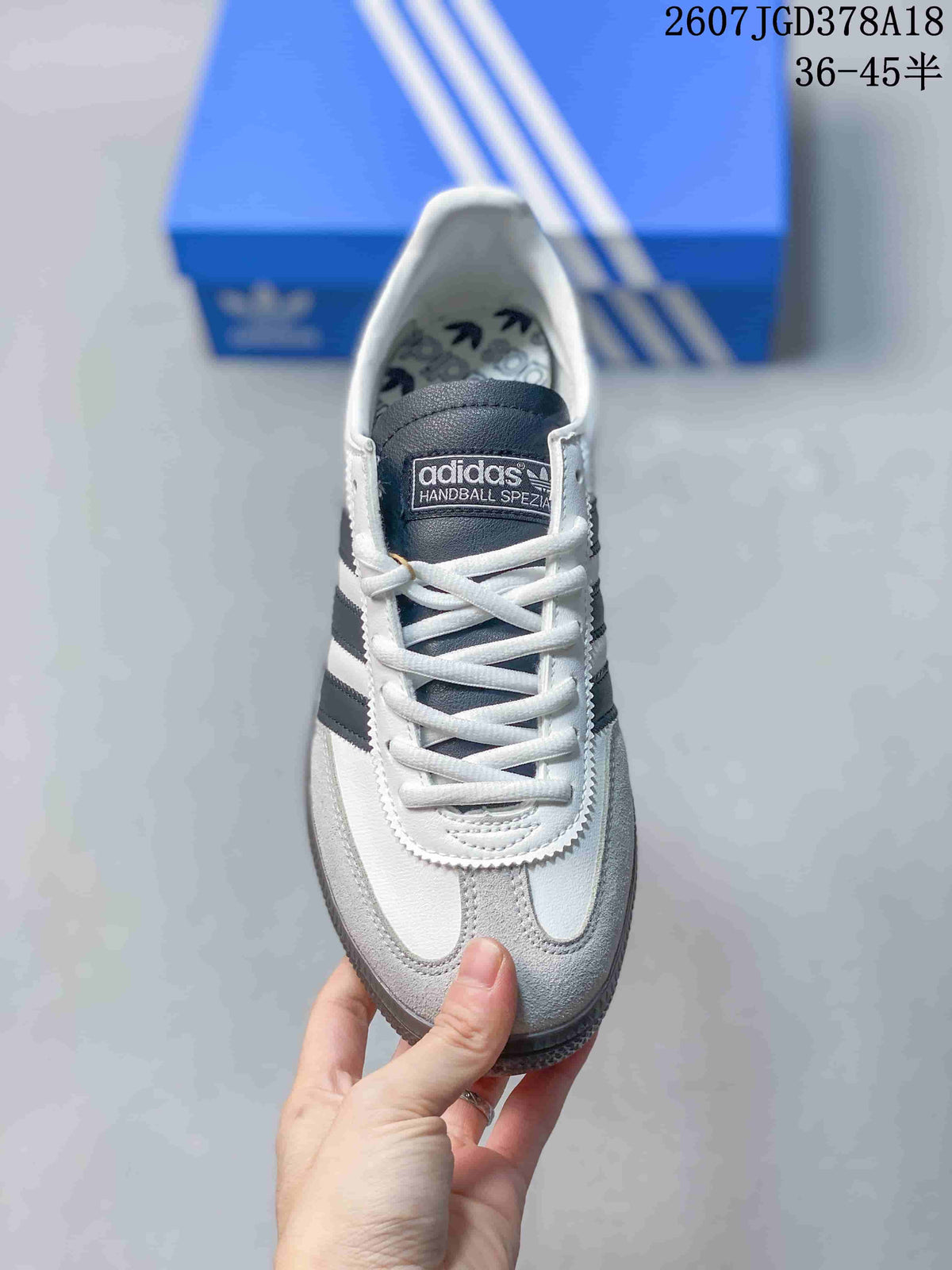 Adidas Originals JH5469 Custom Low-Top Sneakers in White Black - product image from the listing.