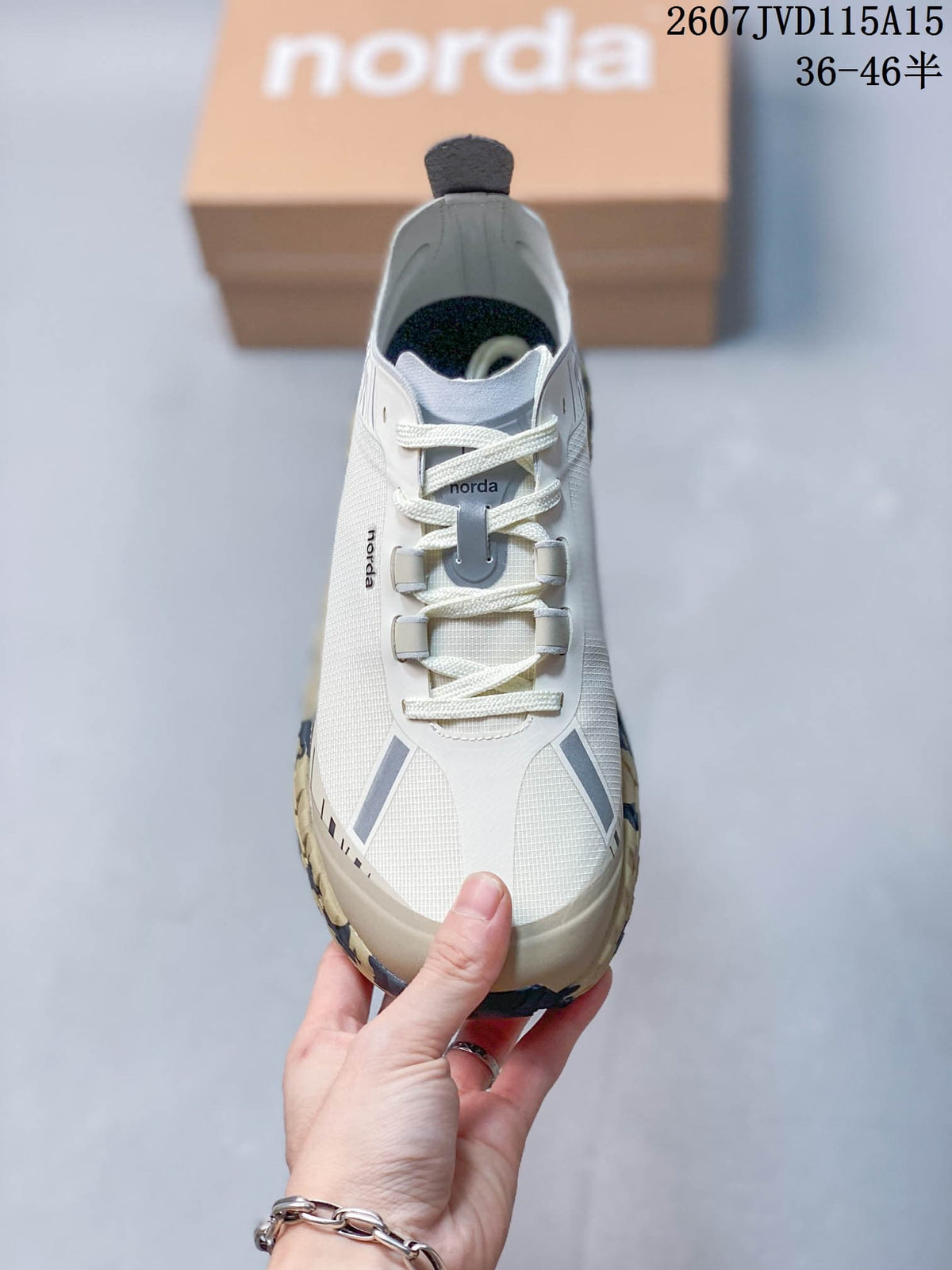 NORDA 001 G+ Trail Sneakers in White Beige Navy 2607JVD115A15 - product image from the listing.