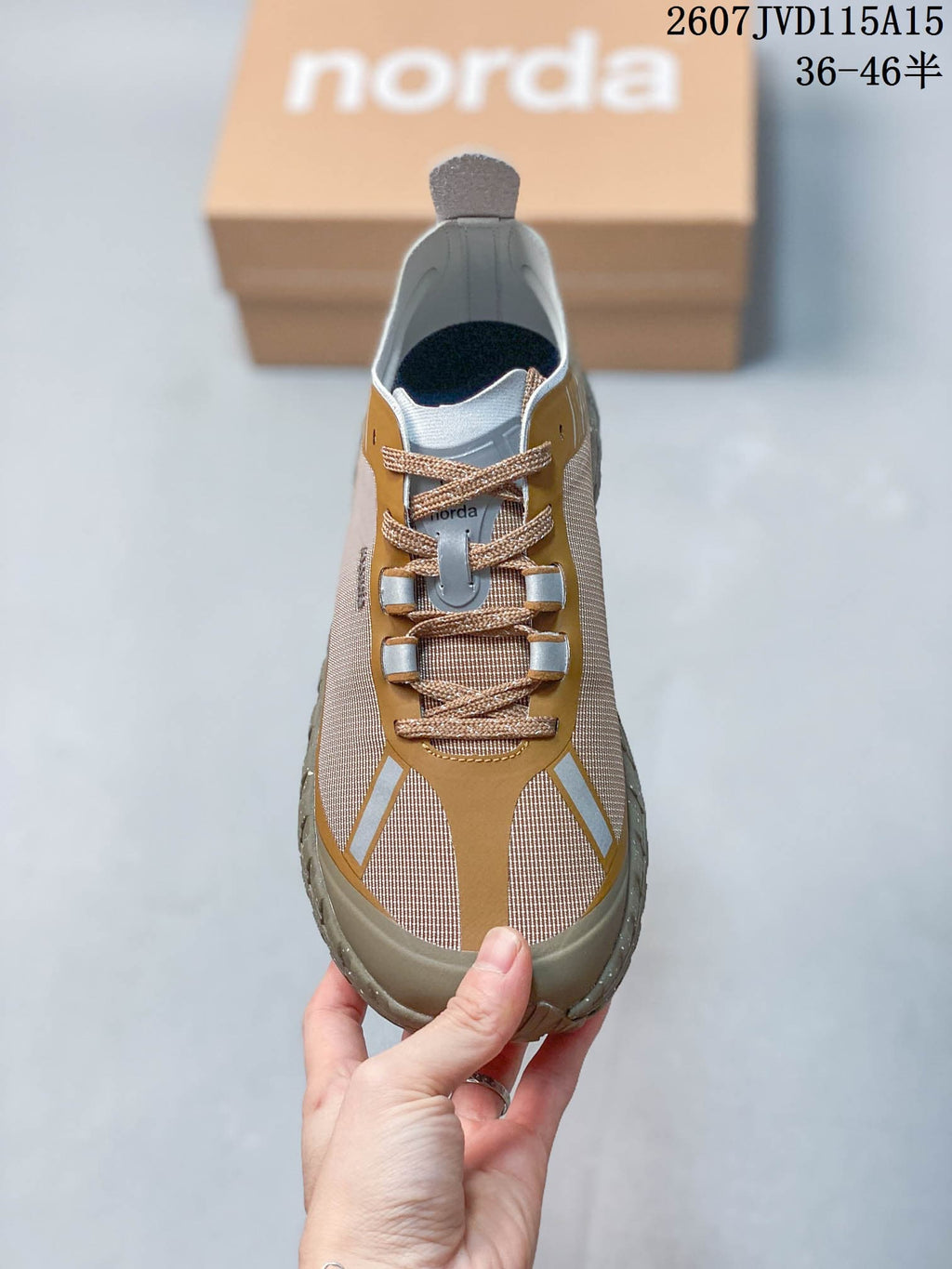 NORDA 001 G+ Trail Sneakers Mustard in Gray 2607JVD115A15 - product image from the listing.