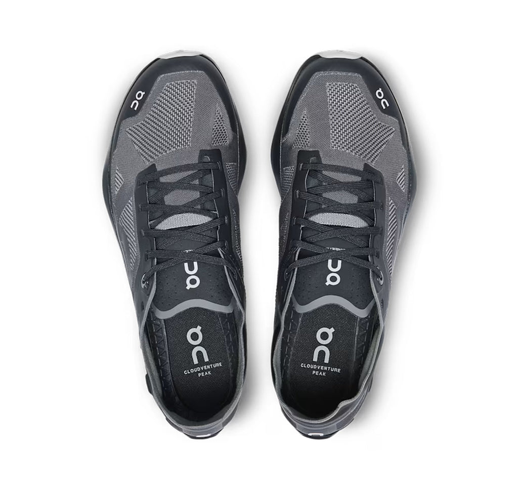 Women's On Cloudventure Peak 3 Black/Glacier Trail Running Shoes - product image from the listing.
