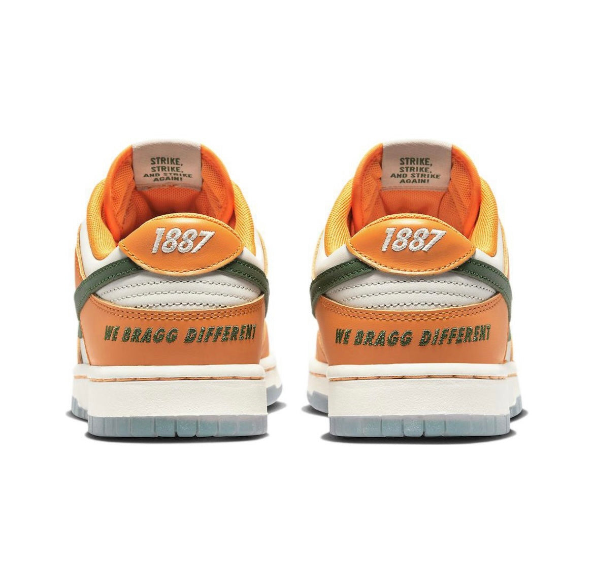 Nike Dunk Low Florida A&M in White Orange DR6188-800 - product image from the listing.