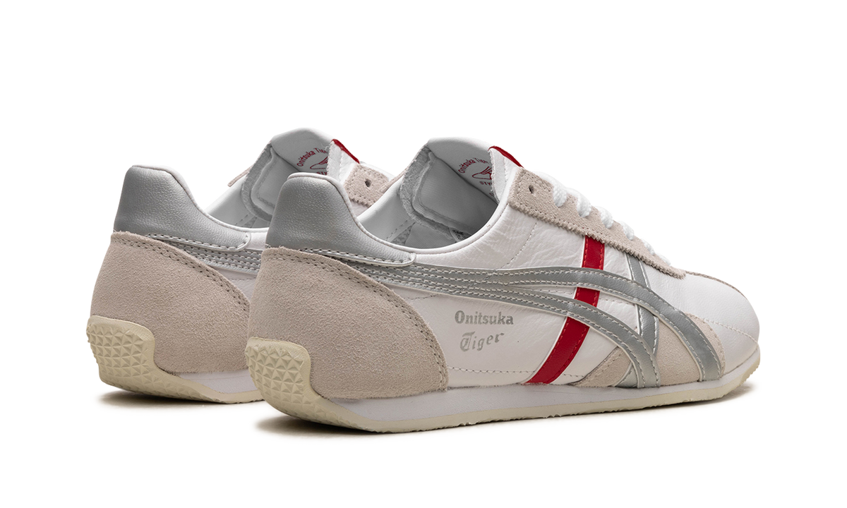 Onitsuka Tiger Runspark Sneakers in White Silver Red - product image from the listing.