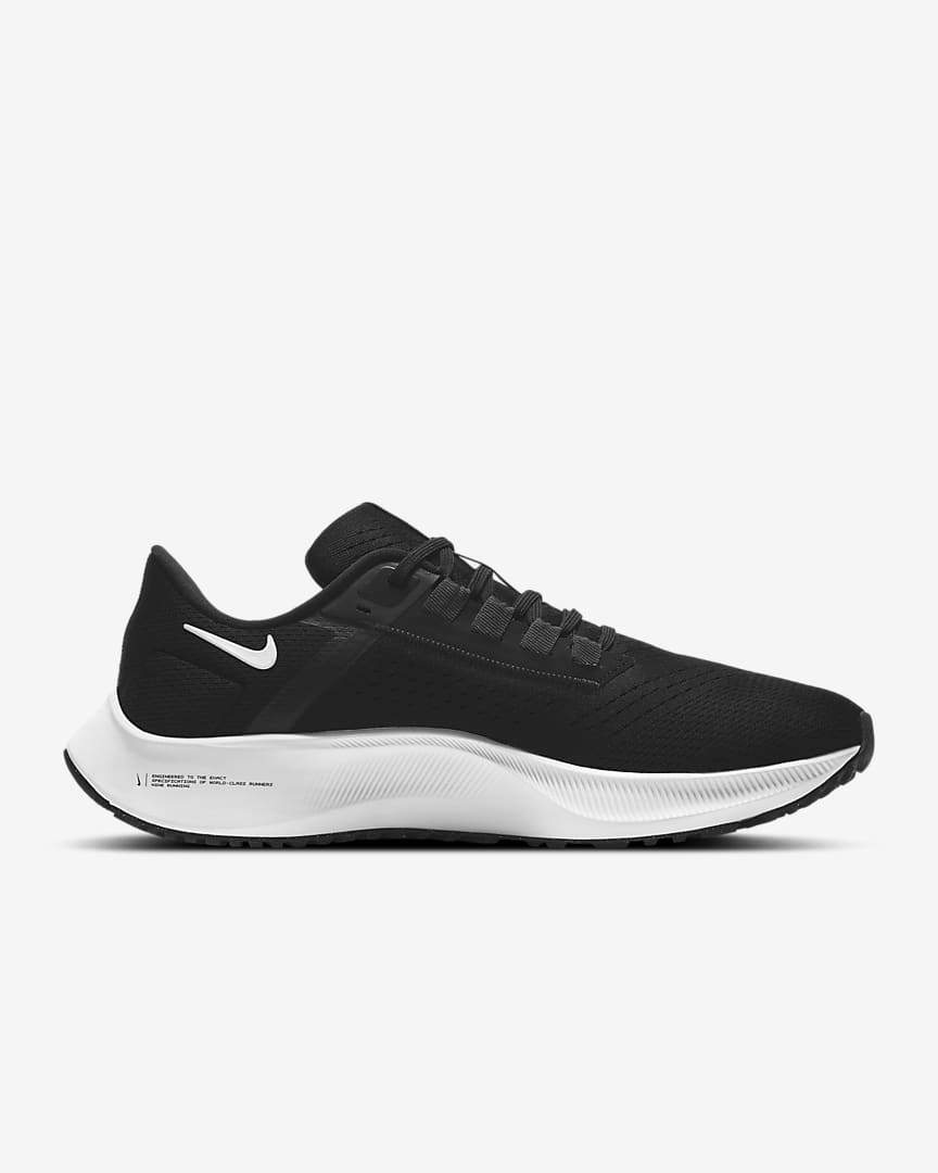 Nike Air Zoom Pegasus 38 Running Shoes in Black and White CW7356-002 - product image from the listing.