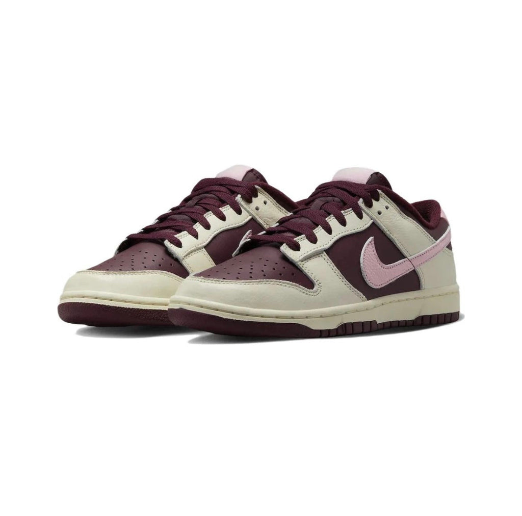 Nike Dunk Low Valentine's Day Sneakers in Burgundy Pink DR9705-100 - product image from the listing.