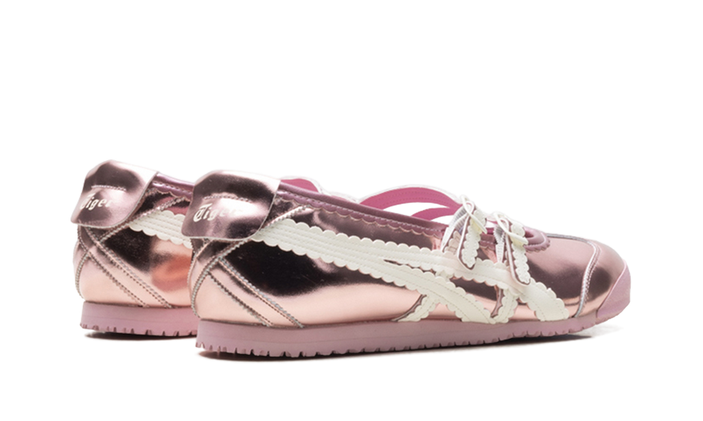 Women's Onitsuka Tiger Mexico 66 TGRS Metallic Pack Ballet Flats - Crystal Pink Cream - product image from the listing.