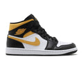 "Black University Gold" Air Jordan 1 Mid Sneakers - product image from the listing.