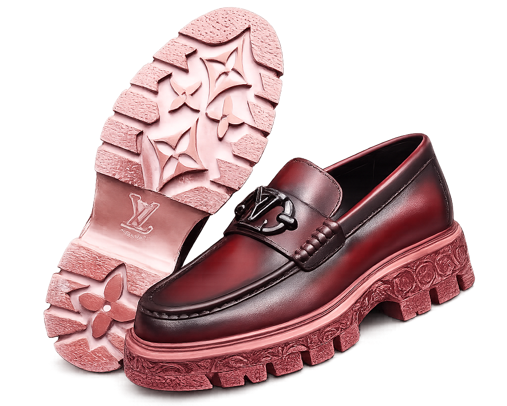 Burgundy Platform Loafers - product photo shown in the listing for this item.