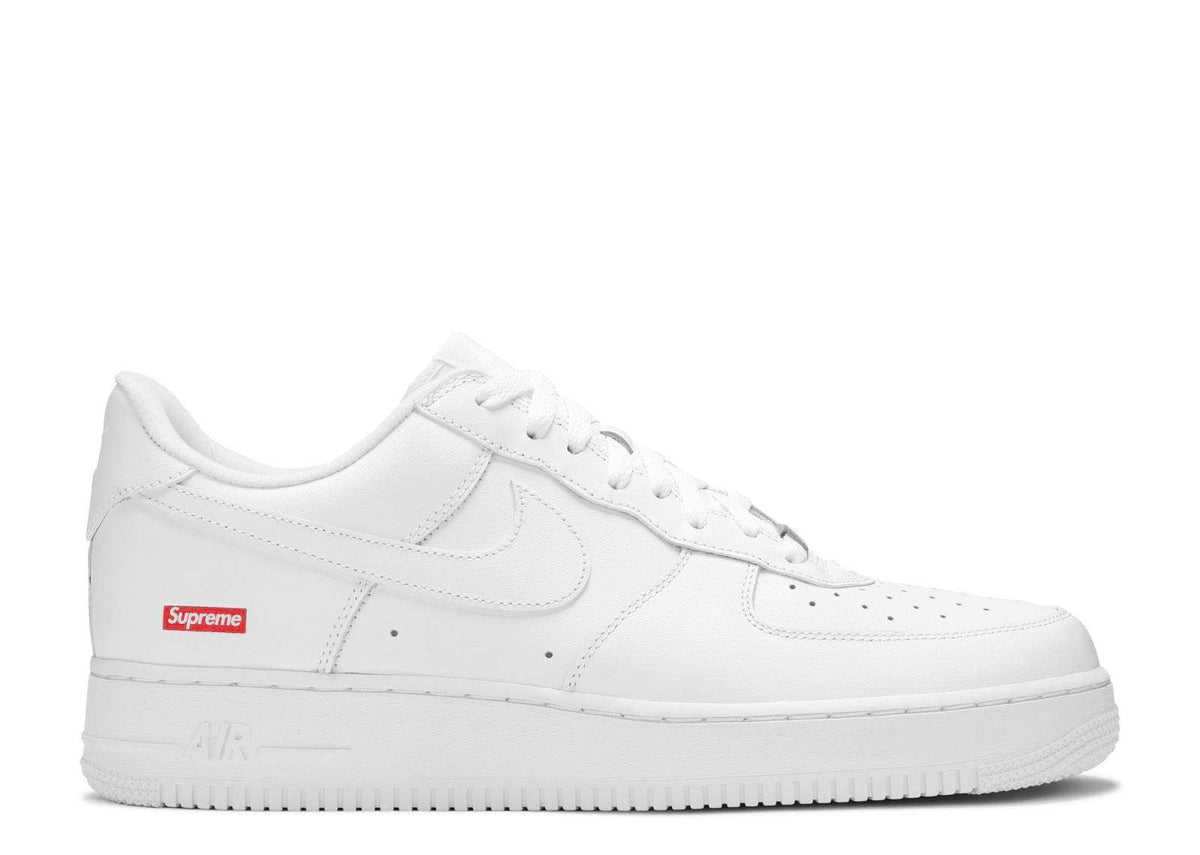 "Box Logo - White" Nike Supreme x Air Force 1 Low Sneakers - product image from the listing.