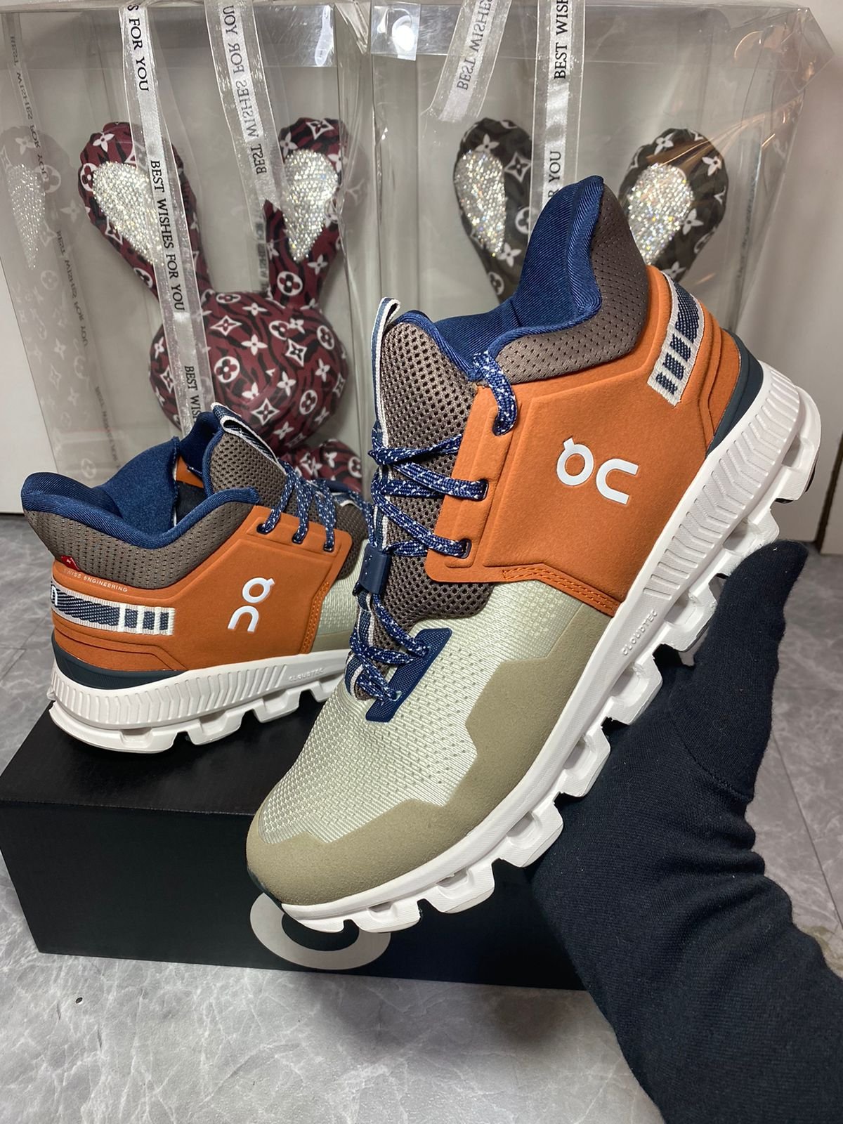 On Cloud Hi Edge Orange Lifestyle Trainers - product image from the listing.
