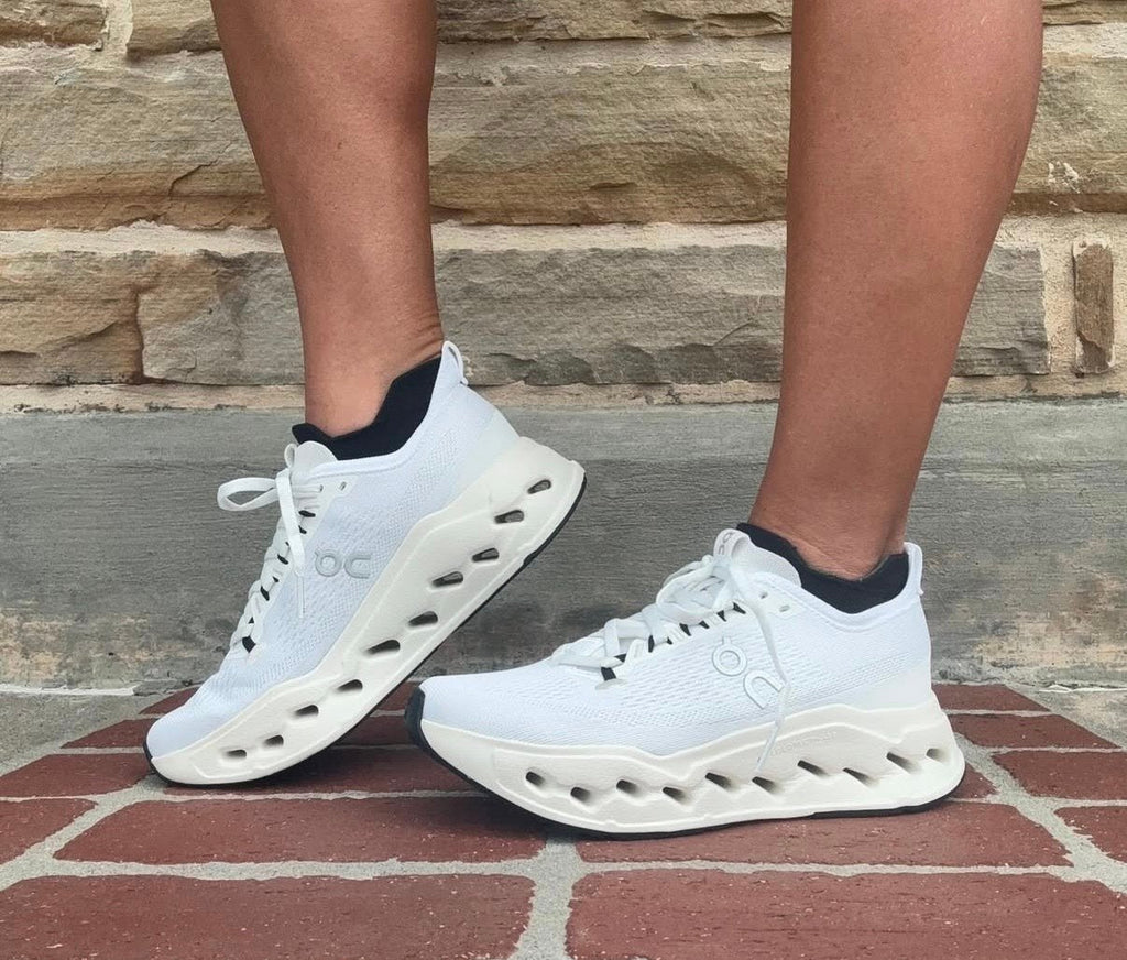 On Cloudsurfer Max Triple Running Shoes in White - product image from the listing.
