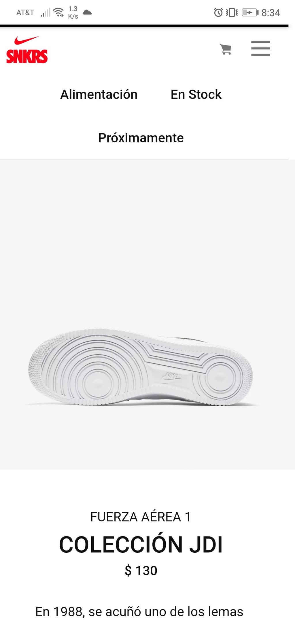 Air Force 1 by Nike - product photo shown in the listing for this item.
