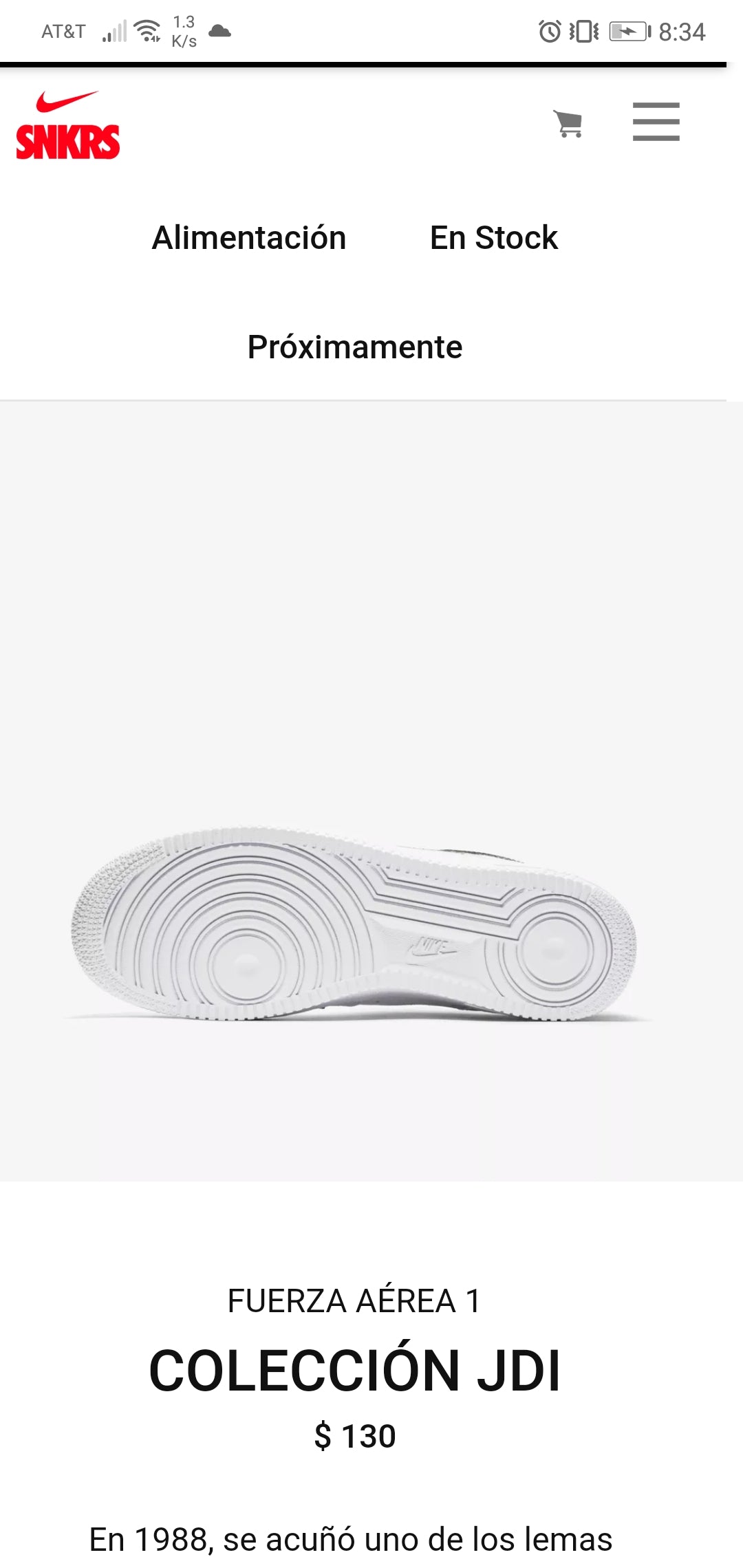 Air Force 1 by Nike - product photo shown in the listing for this item.