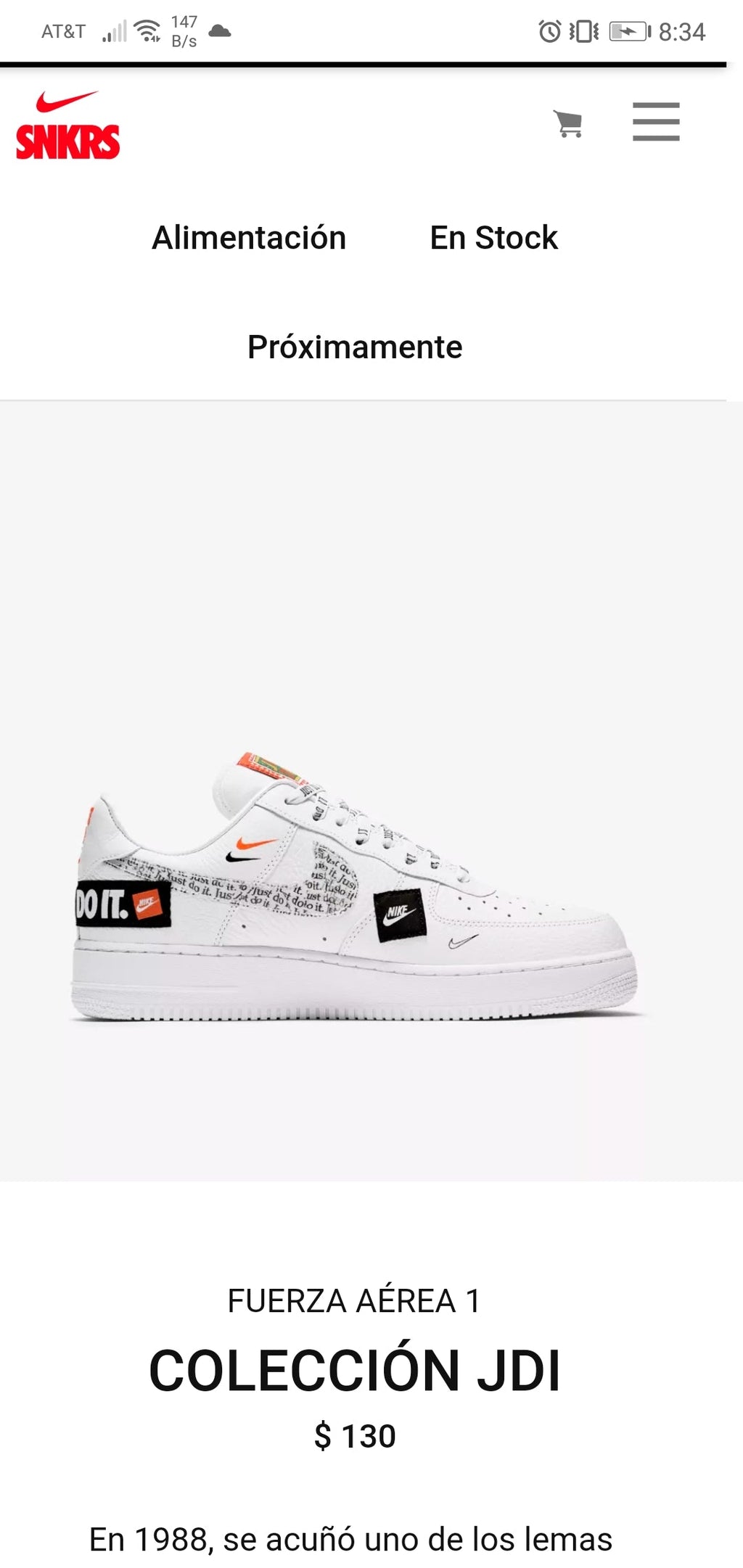 Air Force 1 by Nike - product photo shown in the listing for this item.