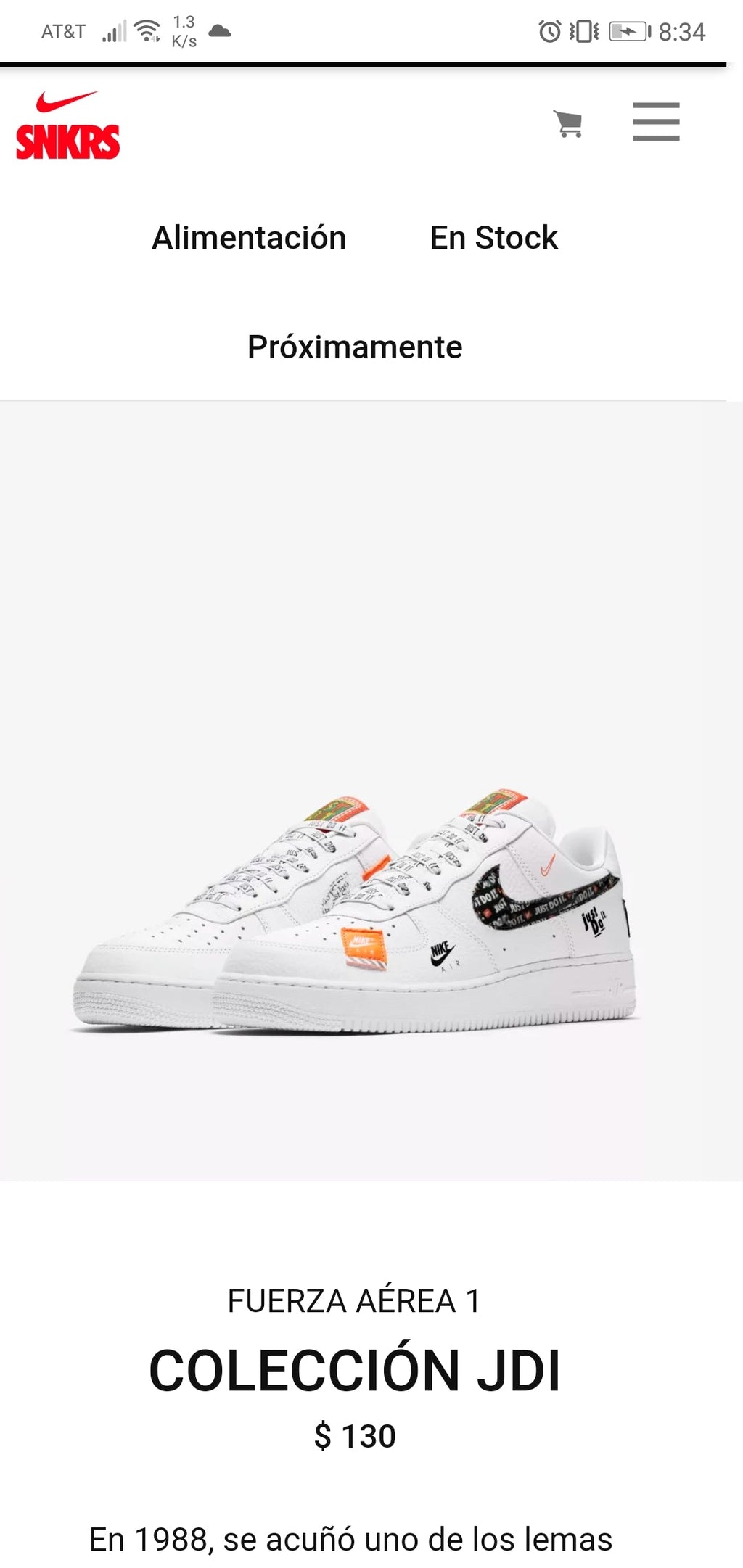 Air Force 1 by Nike - product photo shown in the listing for this item.