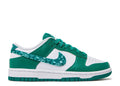 "Green Paisley" Nike Dunk Low Sneakers - product image from the listing.