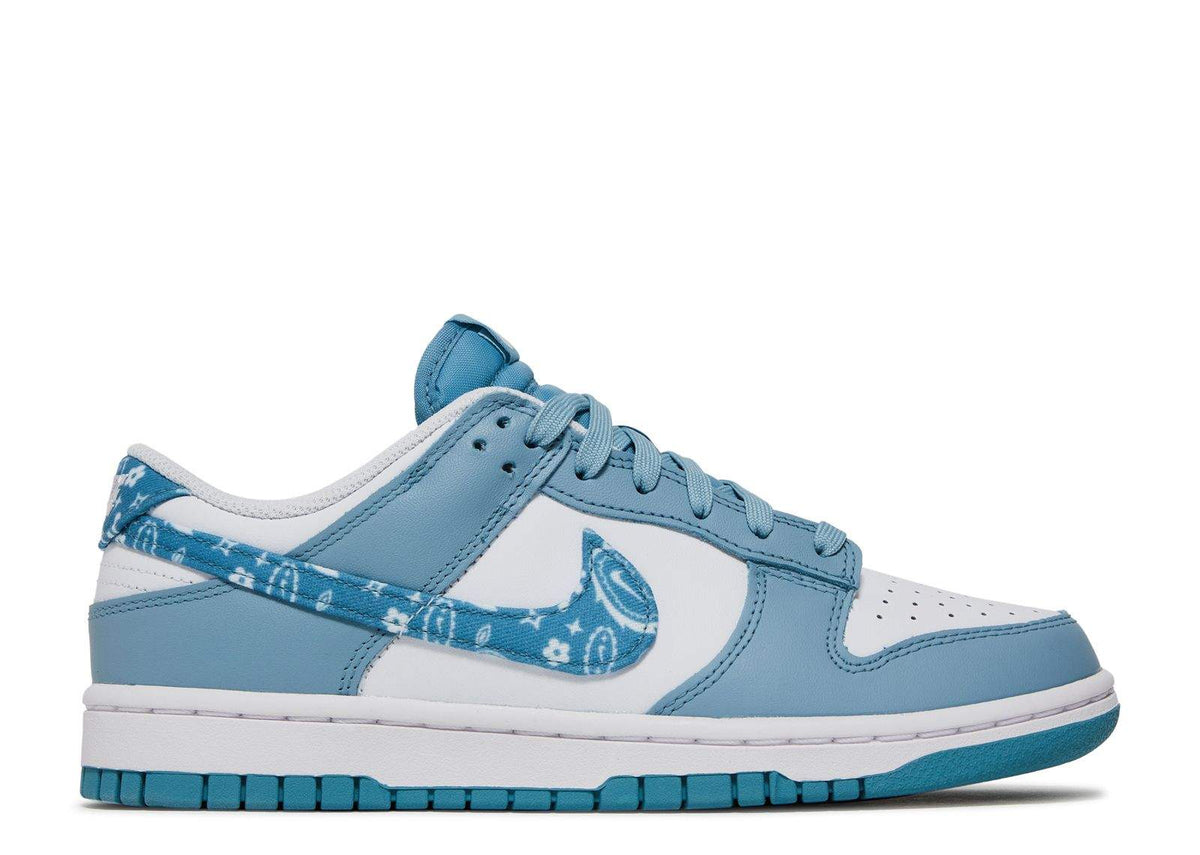 "Blue Paisley" Nike Dunk Low Sneakers - product image from the listing.