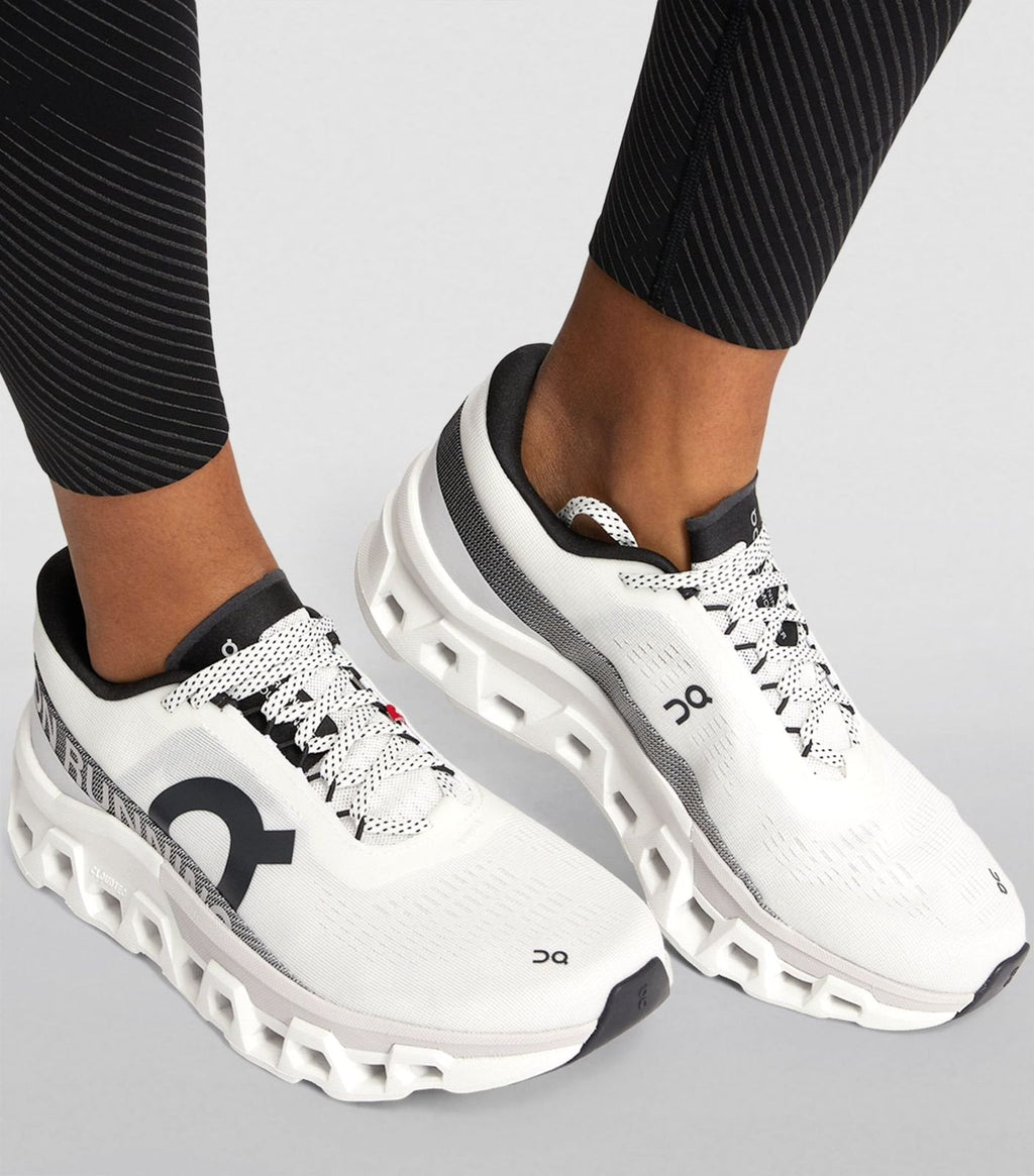 On Cloudmonster 2 Running Shoes in White/Black - product image from the listing.
