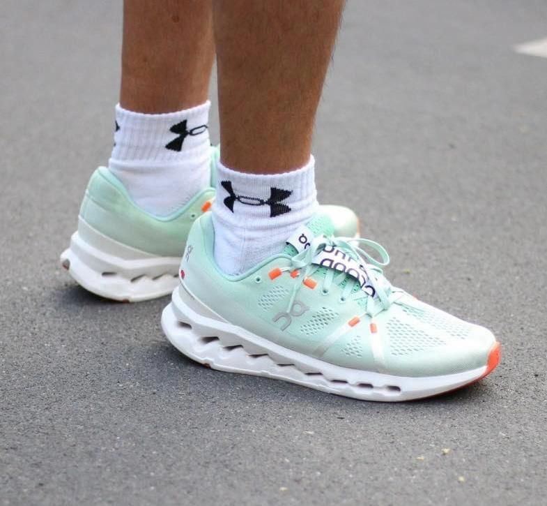 On Cloudsurfer Creek Running Shoes in White - product image from the listing.