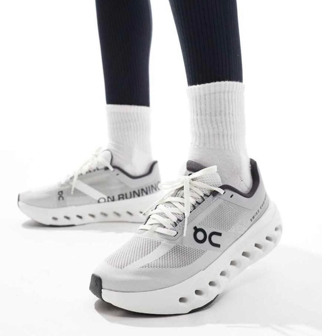 On Cloudsurfer Next Running Shoes in Glacier White - product image from the listing.