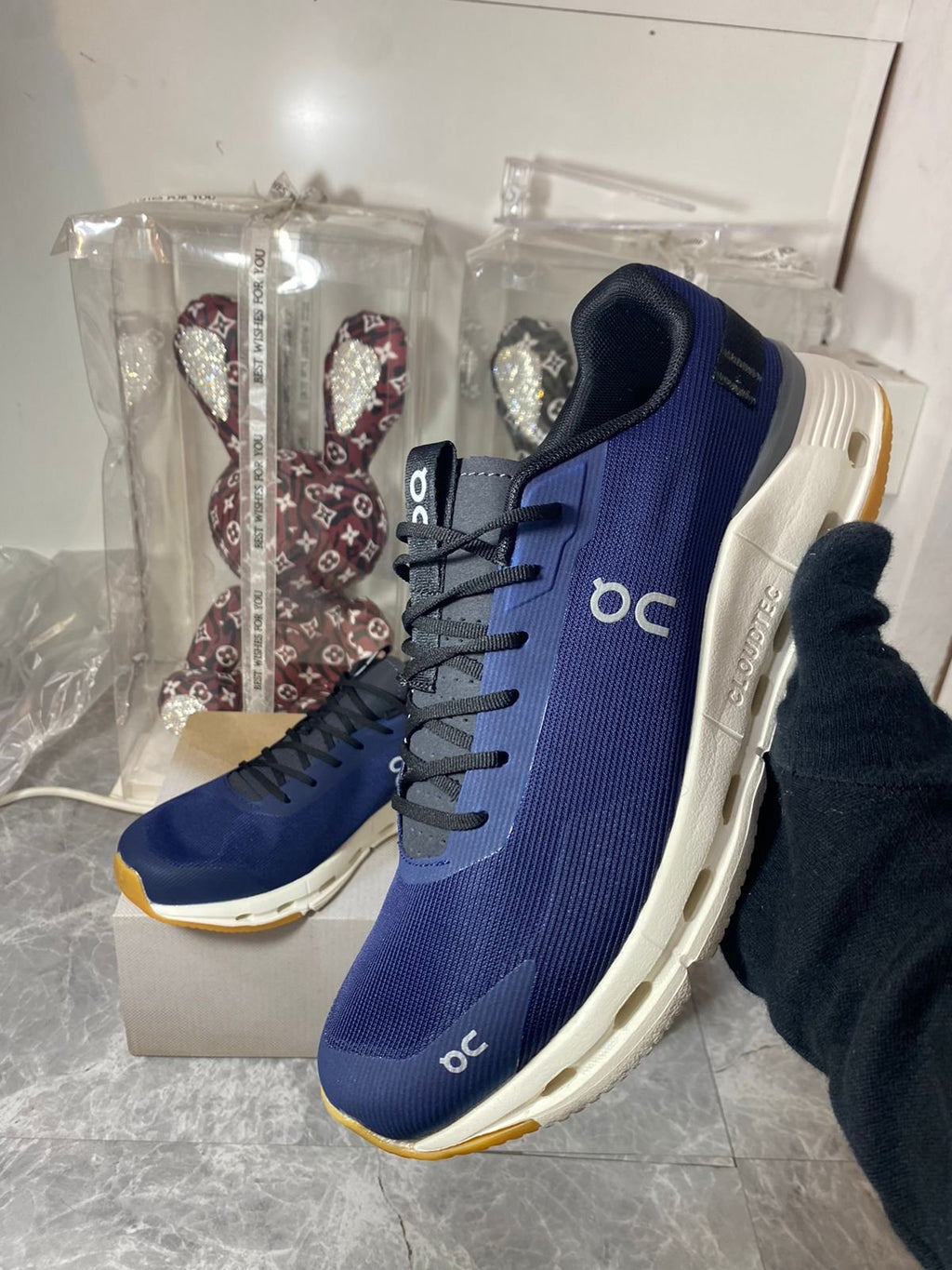 Men's On Cloudnova Form 2 Blue/White Lifestyle Sneakers - product image from the listing.