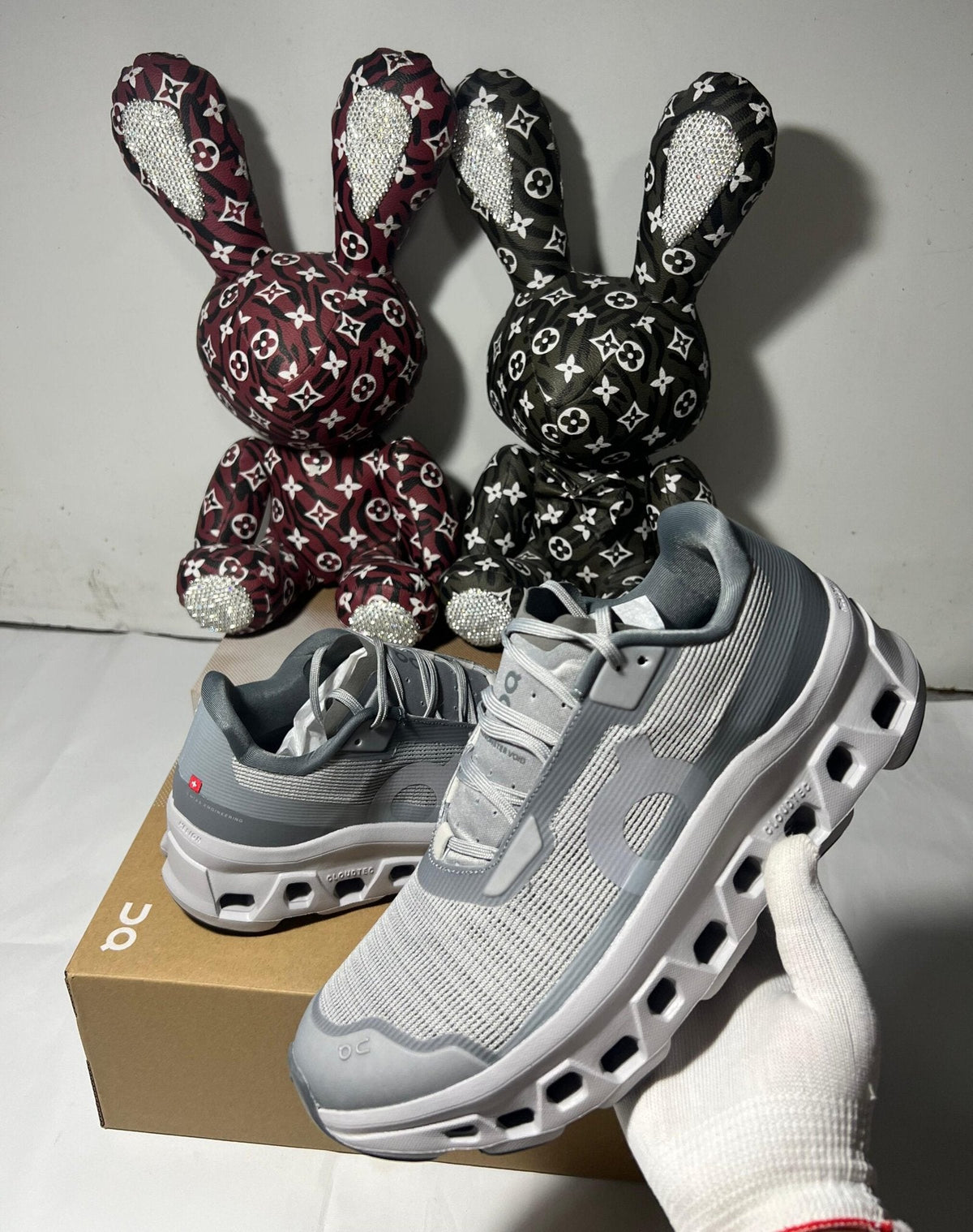On Cloudmonster Void Alloy/Glacier Shoes for Running - product image from the listing.