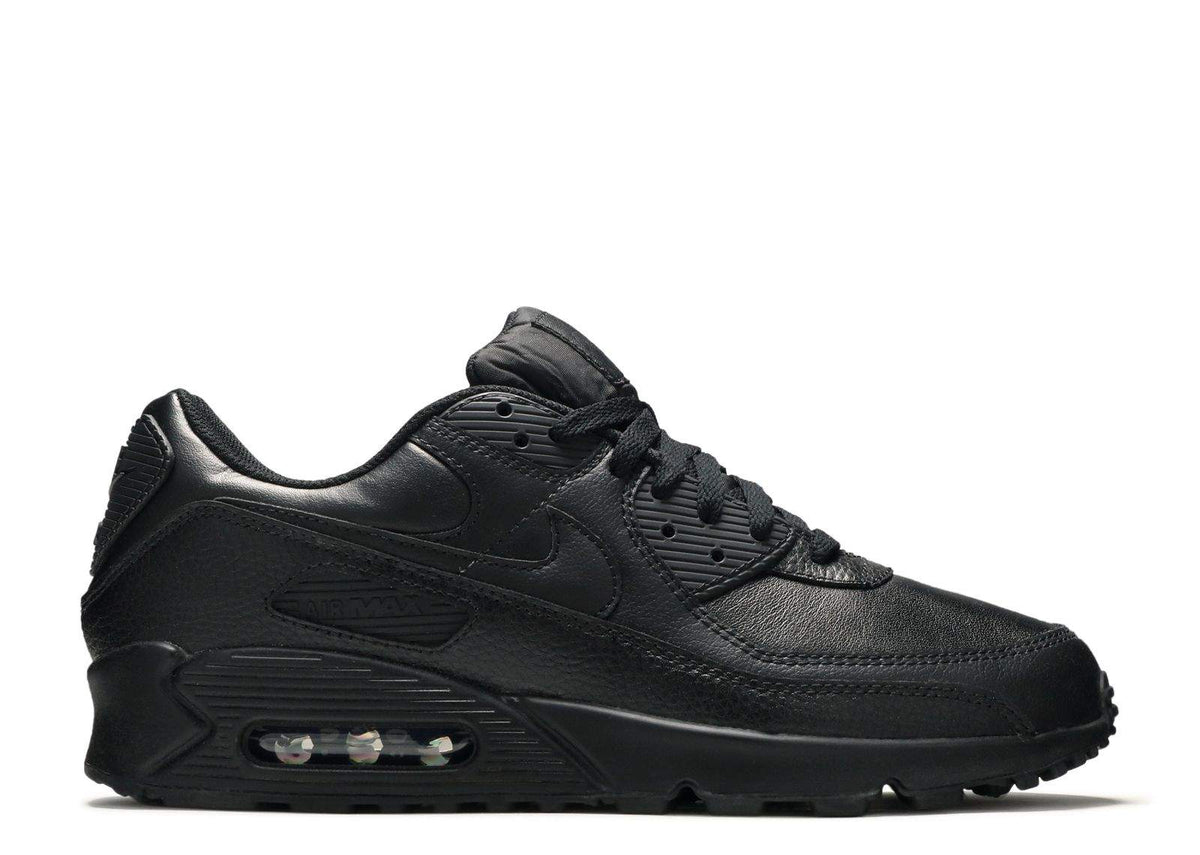 "Triple Black" Nike Air Max 90 Leather Sneakers - product image from the listing.