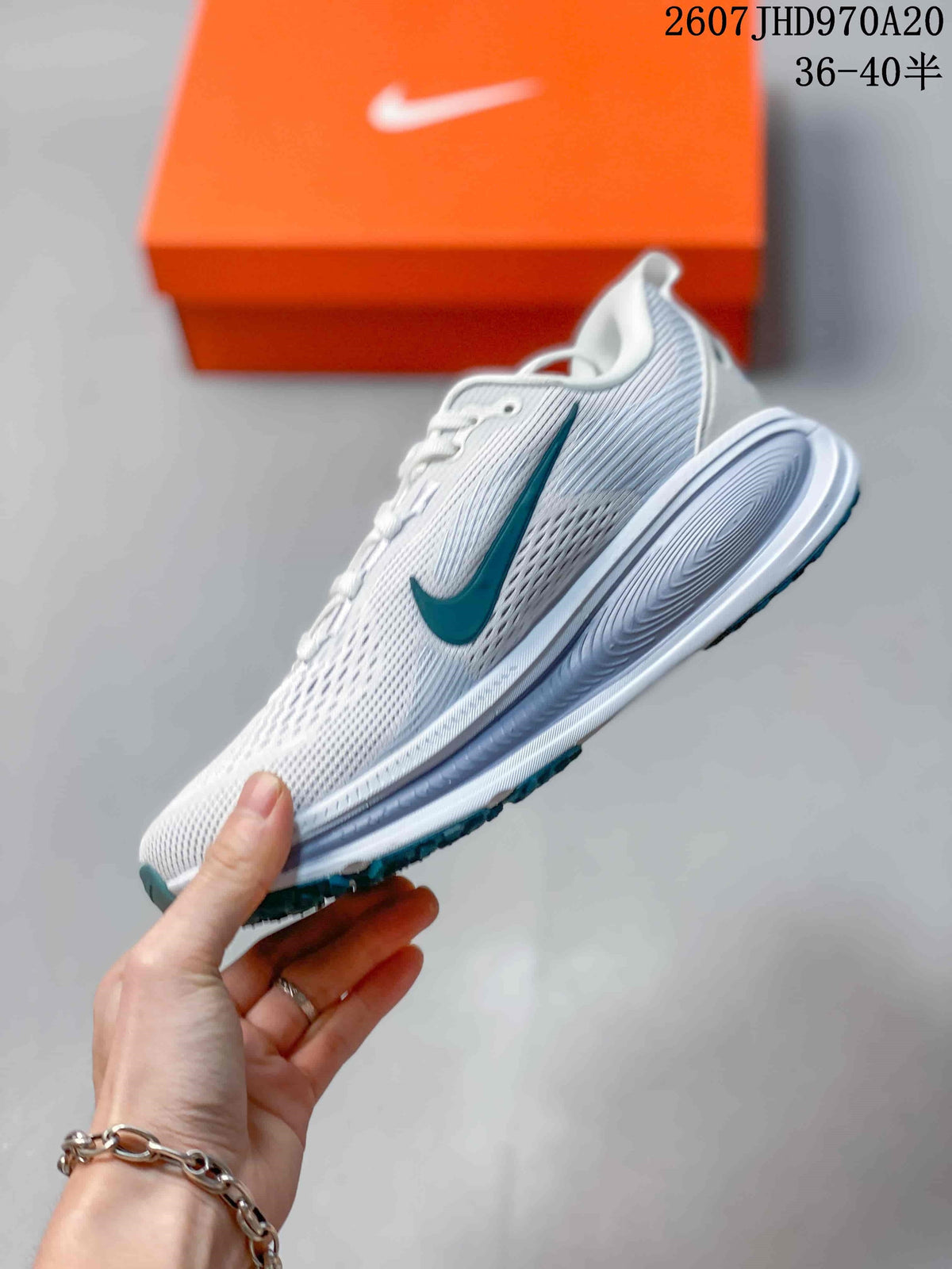 Nike Structure Plus Running Sneakers in White Teal JHD970A20 - product image from the listing.