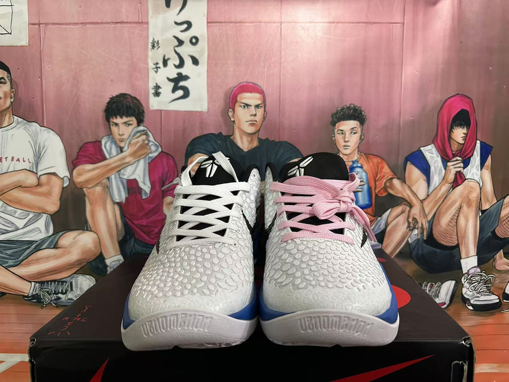 Nike Basketball Sneakers in Black White Blue - product image from the listing.