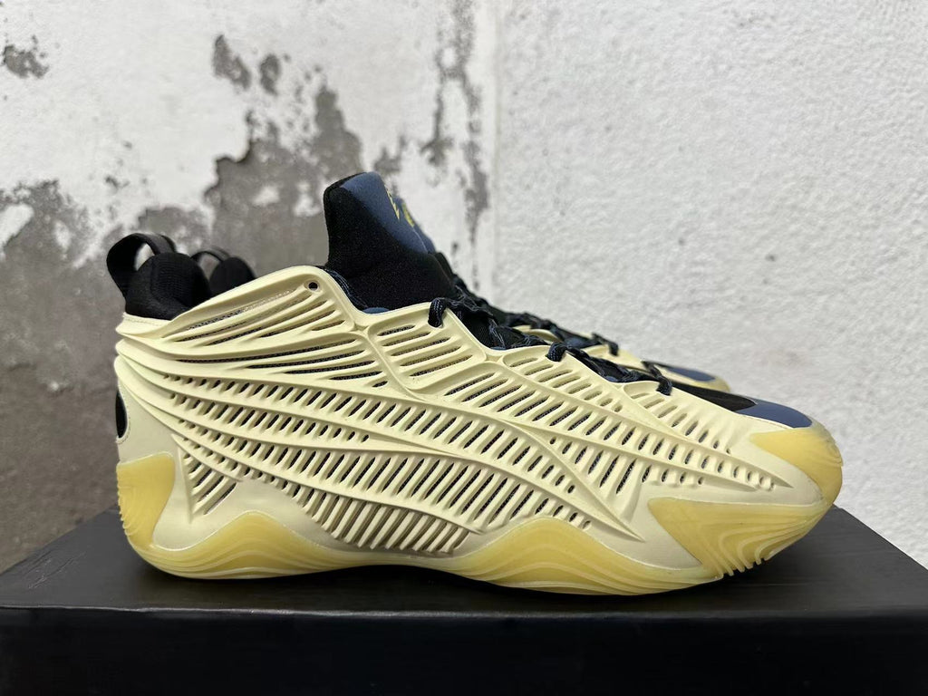 Adidas Basketball Sneakers in Cream, Yellow, in Navy and Black - product image from the listing.