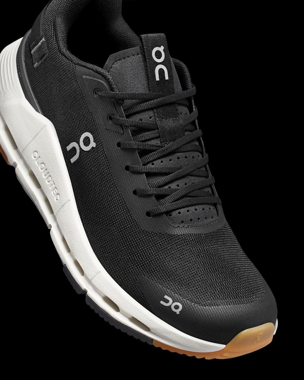 On Cloudnova Black/White Lifestyle Trainers - product image from the listing.