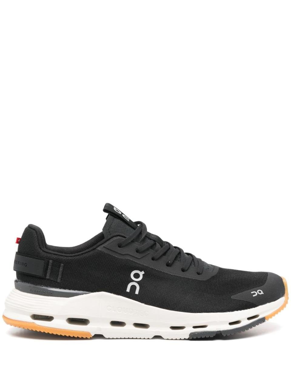 On Cloudnova Black/White Lifestyle Trainers - product image from the listing.