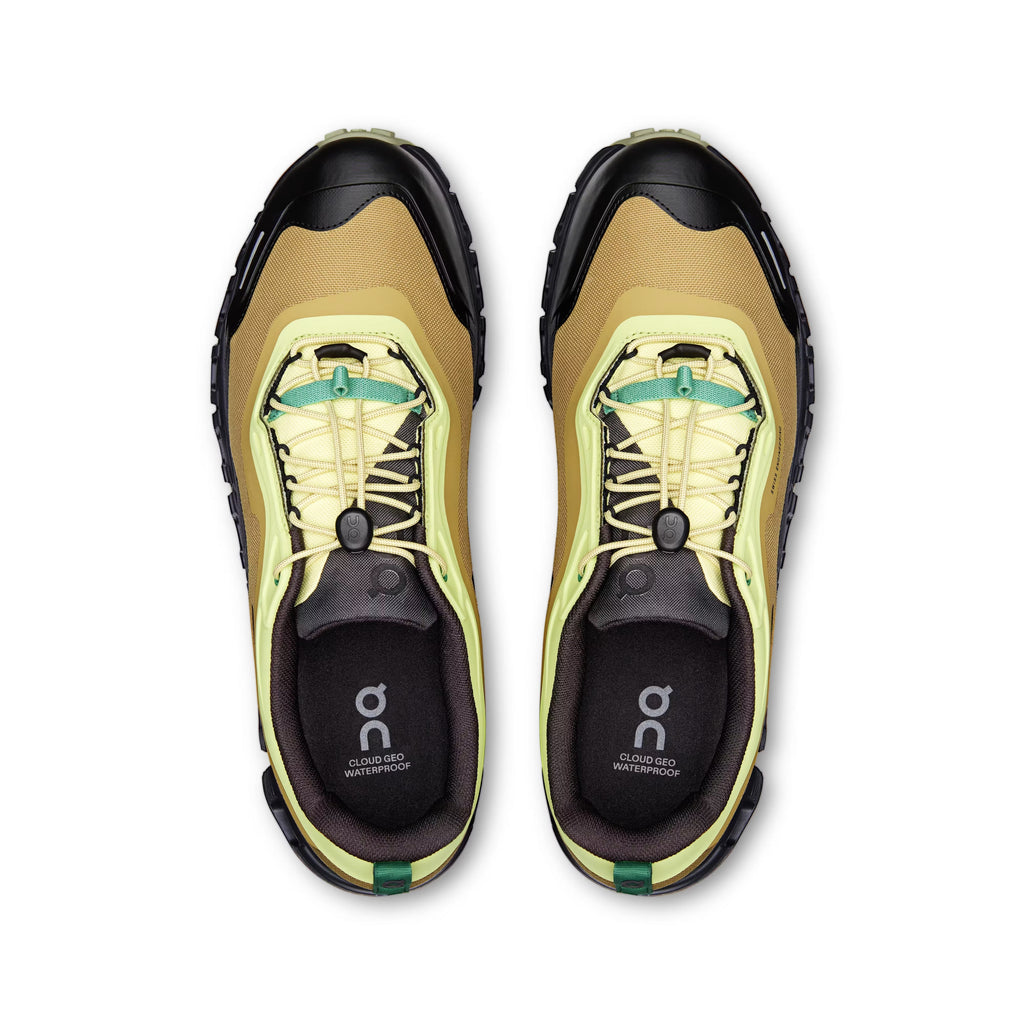Men's On Cloud 6 Geo Waterproof Limelight/Safari Lifestyle Sneakers - product image from the listing.
