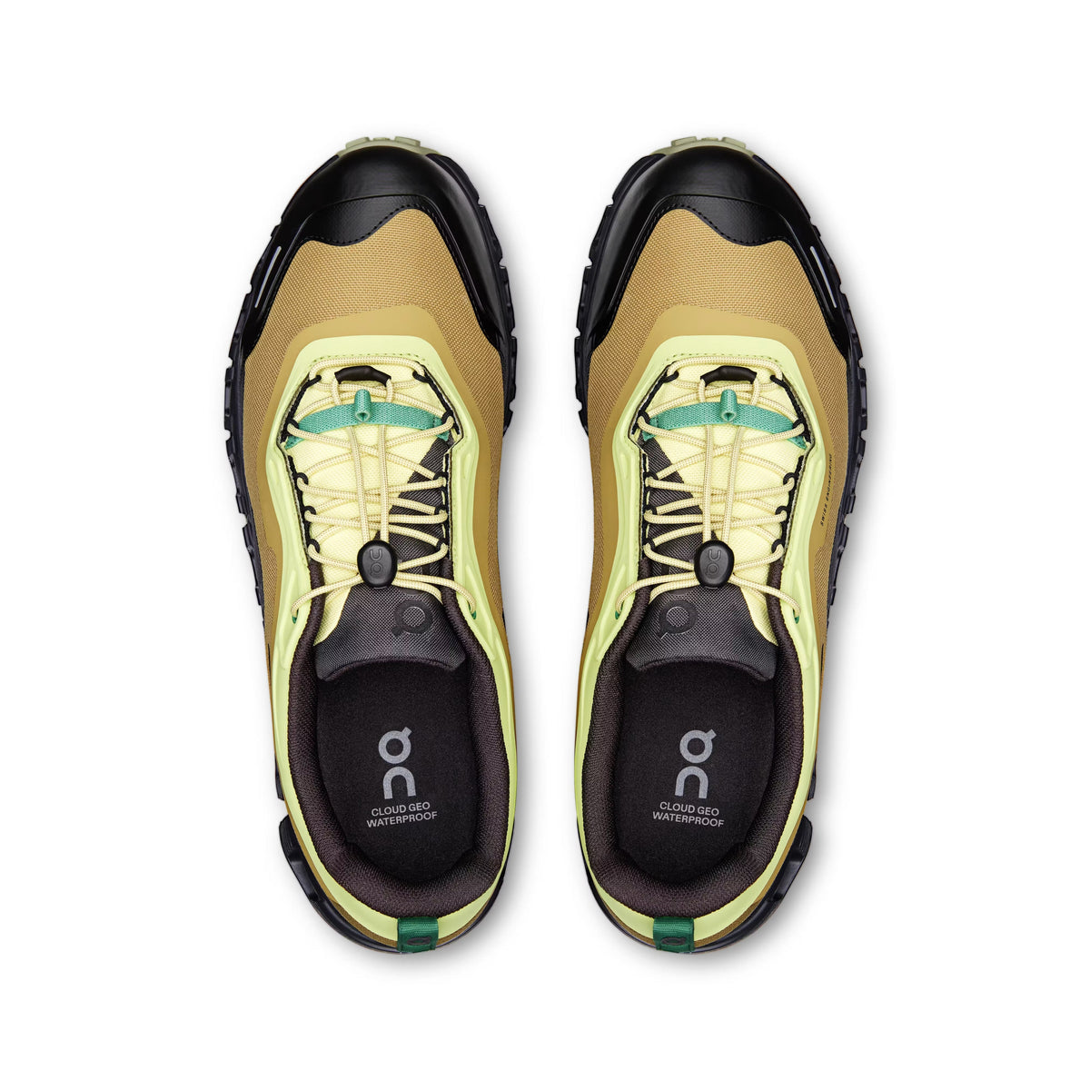 Men's On Cloud 6 Geo Waterproof Limelight/Safari Lifestyle Sneakers - product image from the listing.