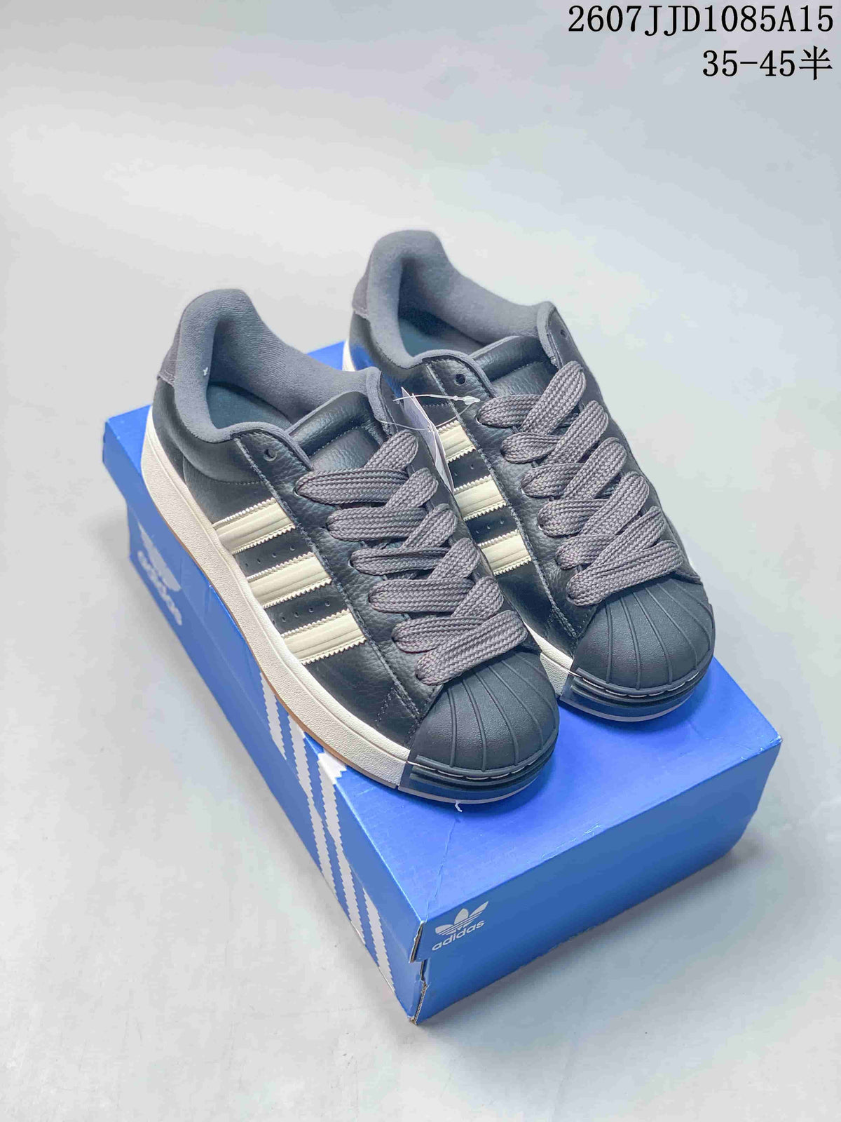 adidas Superstar XLG Sneakers in Black and White JR7444 - product image from the listing.