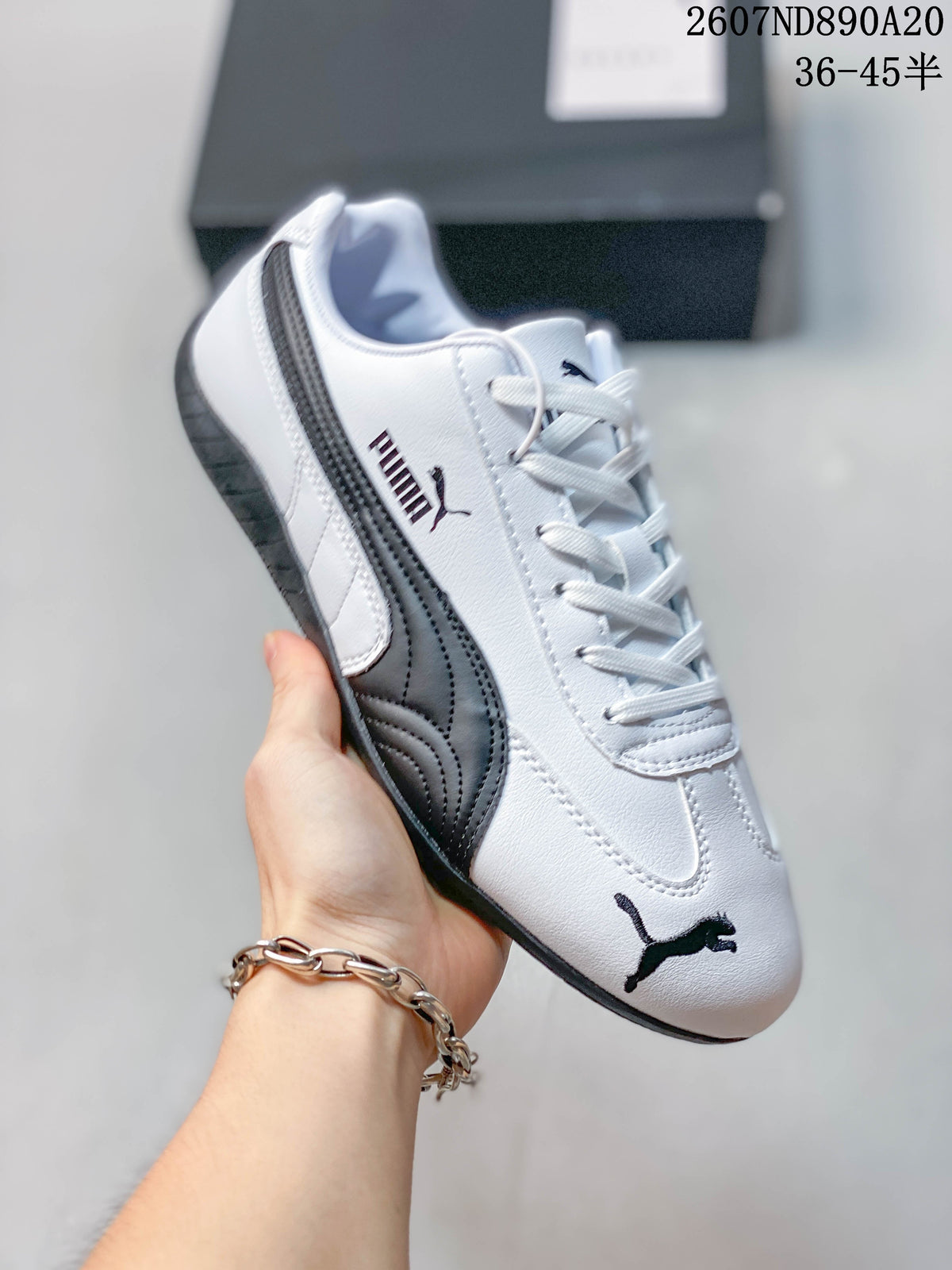 Puma Speedcat OG Sneakers in White Black 398846-01 - product image from the listing.