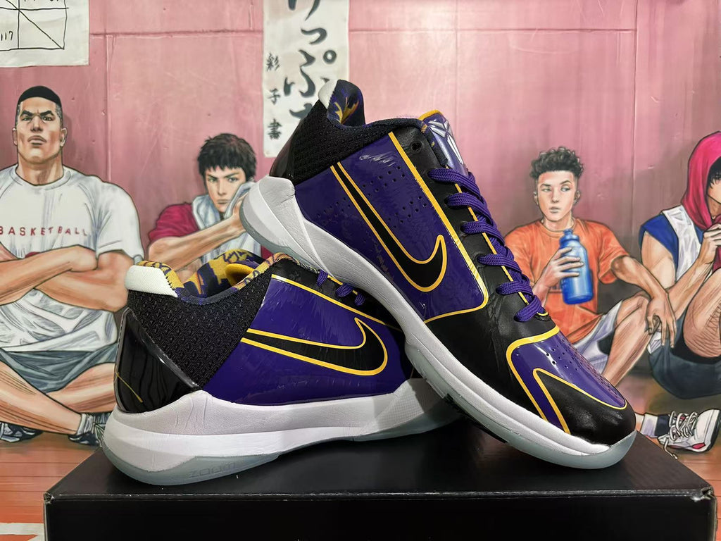 Nike Kobe Basketball Shoes in Purple Black Gold - product image from the listing.