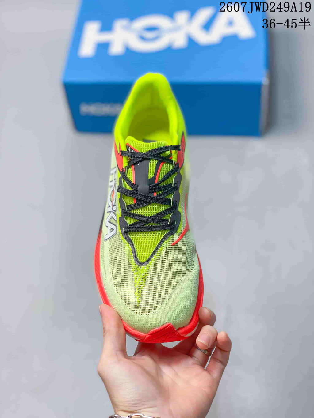 Hoka Rocket X3 Running Shoes in Green Coral 2607TWD249A19 - product image from the listing.