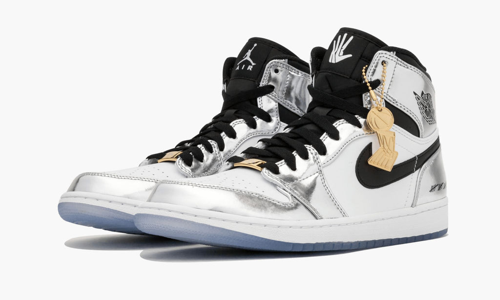 "Think 16 / Kawhi Leonard" Air Jordan 1 Hi Retro Sneakers - product image from the listing.