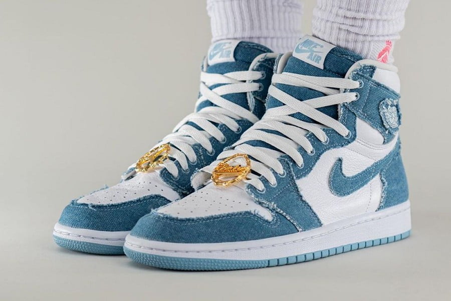Air Jordan 1 High OG Sneakers in Denim - product image from the listing.