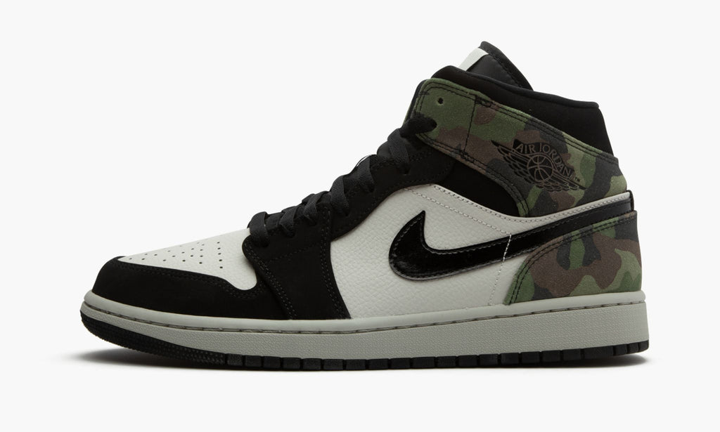 "Camo" Air Jordan 1 Mid Sneakers - product image from the listing.